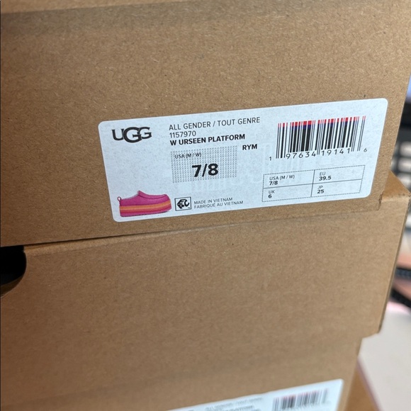 UGG Pink and Orange Platform Shoes - Picture 4 of 6